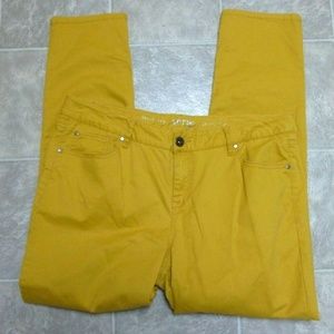 Apt 9 Modern Fit Skinny Leg mustard yellow pants